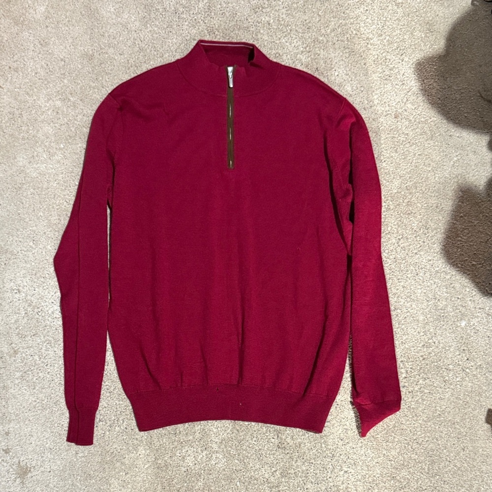 Peter Millar Merino Wool 1/4 Zip Sweater